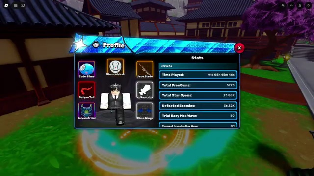 World Fighters profile interface with account statistics and equipment icons